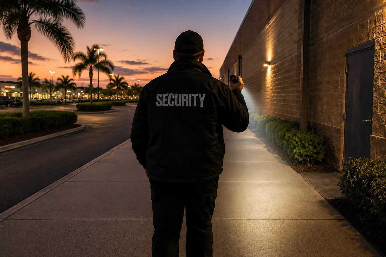 AYC Security officer on patrol