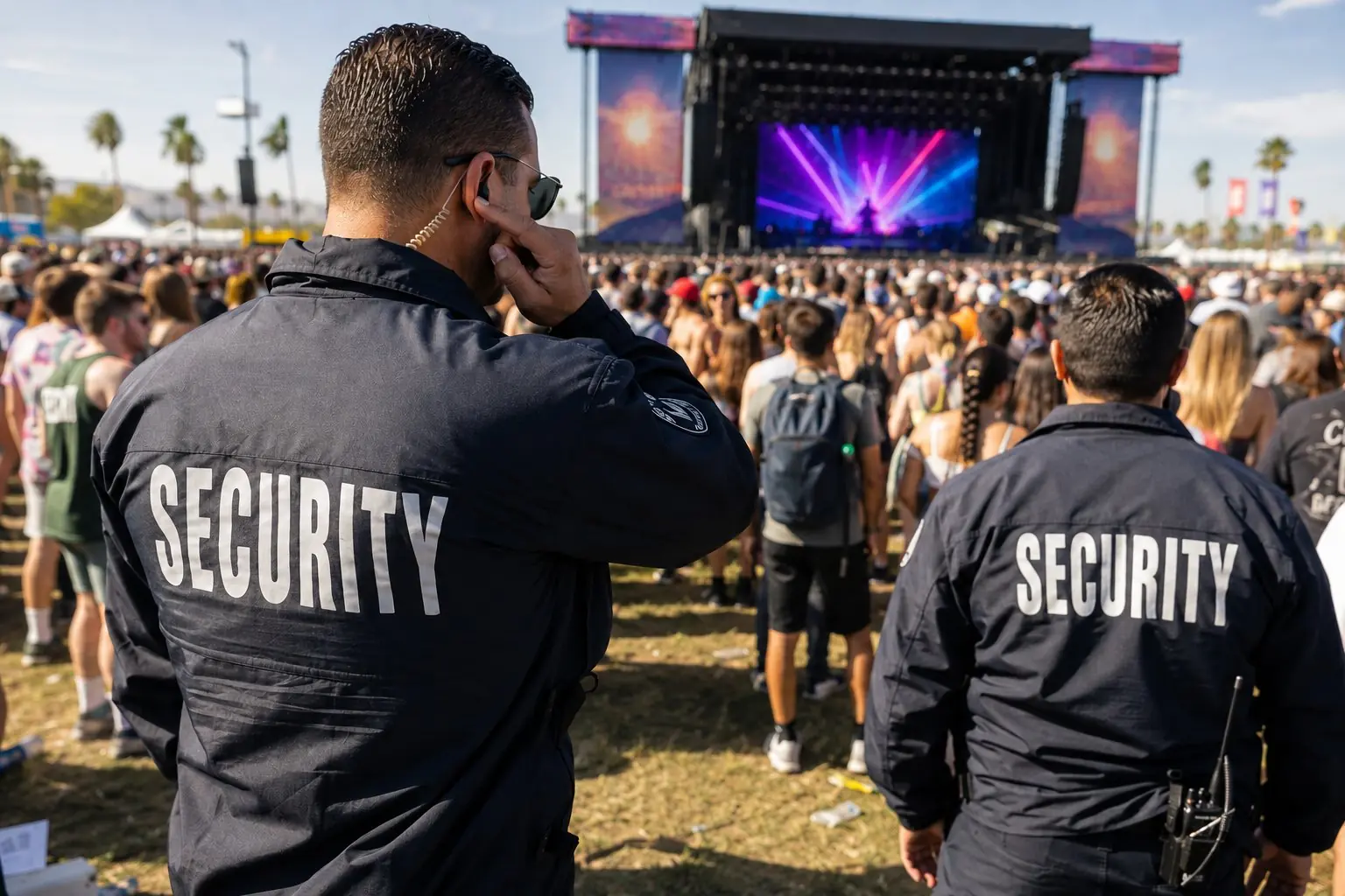 AYC security officers providing coverage at an outdoor community event